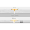 Universali aliumininė grindų juostelė CS22 A1, Sidabrinis spl., 22 mm pločio, 186 cm ilgio