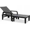 Universalus sodo gultas Sapphire, 191x60x33 cm, juodas