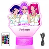 Upominki_Pl 3D LED naktinė lemputė Huntrix K-pop Demonų medžiotojai Rumi Mira Zoey