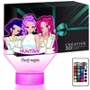 Upominki_Pl 3D LED naktinė lemputė Huntrix K-pop Demonų medžiotojai Rumi Mira Zoey