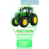 Upominki_Pl Lampka Nocna 3D LED su Imieniem Traktor Ciągnik John Deere Chłopca Urodziny