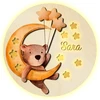 Upominki_Pl LAMPKA nocna LED dla dziecka Z IMIENIEM NA BATERIE 30cm prezent MIŚ KSIĘŻYC