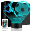 Upominki_Pl LED NAKTINIS LEMPAS Futbolo segtukai 3D + NUOTOLINIO PULTAS, dovana vaikui GIMTADIENIO