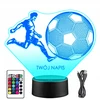 Upominki_Pl LED NAKTINIS LEMPAS Futbolo segtukai 3D + NUOTOLINIO PULTAS, dovana vaikui GIMTADIENIO