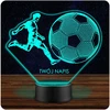 Upominki_Pl LED NAKTINIS LEMPAS Futbolo segtukai 3D + NUOTOLINIO PULTAS, dovana vaikui GIMTADIENIO