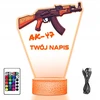 Upominki_Pl Naktinė lempa LED 3D KARABIN BROŃ Karabinek AK-47 prezent dziecka URODZINY