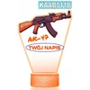 Upominki_Pl Naktinė lempa LED 3D KARABIN BROŃ Karabinek AK-47 prezent dziecka URODZINY
