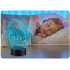 Upominki_Pl Naktinė lempa LED Ausinės MUZYKA 3D + Pultas prezent URODZINY statuetka