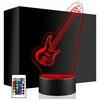 Upominki_Pl Naktinė lempa LED GITARA ELEKTRYCZNA 3D + Pultas prezent URODZINY statuetka