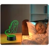 Upominki_Pl Naktinė lempa LED JASZCZURKA 3D + Pultas prezent URODZINY statuetka
