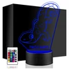 Upominki_Pl Naktinė lempa LED JASZCZURKA 3D + Pultas prezent URODZINY statuetka