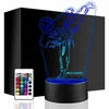 Upominki_Pl Naktinė lempa LED KARATEKA KARATE WALKI 3D Pultas prezent URODZINY statuetka
