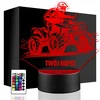 Upominki_Pl Naktinė lempa LED QUAD QUADY 3D + Pultas prezent URODZINY statuetka