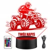 Upominki_Pl Naktinė lempa LED QUAD QUADY 3D + Pultas prezent URODZINY statuetka