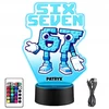 Upominki_Pl Naktinė lempa LED SIX SEVEN BRAINROT 67 + Pultas prezent dziecka URODZINY