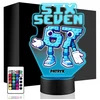 Upominki_Pl Naktinė lempa LED SIX SEVEN BRAINROT 67 + Pultas prezent dziecka URODZINY