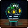 Upominki_Pl Naktinė lempa LED Traktor John Deere 3D + Pultas prezent dziecka URODZINY