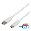 USB 2.0 kabelis, C tipas - A tipas, 0,5 m, baltas DELTACO / USBC-1008