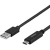 USB 2.0 kabelis DELTACO USB-A - USB-C male, LSZH, 1m, juodas / USBC-1004-LSZH
