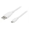 USB 2.0 kabelis USB-A - USB , 5-pin, 0.25m DELTACO balta / USB-299W