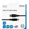 USB-B 2.0 kabelis DELTACO tinkamas spausdintuvams, 1m juodas / USB-210S-K / R00140001