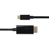 USB-C - DisplayPort kabelisDELTACO 4K UHD, paauksuotos jungtys, 2m, juodas / USBC-DP200-K / R00140015