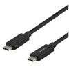 USB-C į USB-C laidas, 1m, 60W 3A, USB 3.1 Gen, E-Marker DELTACO juodas / USBC-1054M