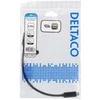 USB-C kabelis DELTACO 0.25m, USB 3.1 Gen 2, 10 Gbps, 60W, juodas / USBC-1120
