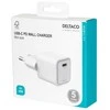 USB-C mini sieninis įkroviklis DELTACO 1x USB-C, PD 20 W, baltas / USBC-AC150