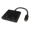 USB-C MST jungčių stotelė DELTACO 2x 4K/60Hz, HDMI x 2, juodas, 0,1m / USBC-2HDMI