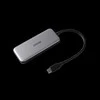 USB-C šakotuvas DELTACO, 4-jungtys, 5 Gbit/s, 100W galia, sidabrinis / USBC-HUB204 / 1902429