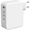 USB-C sieninis įkroviklis DELTACO 1x USB-A, 3x USB-C, bendra galia 130 W, balta / USBC-GAN04
