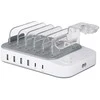 USB įkrovimo stotelė DELTACO 4x USB-A, 2x USB-C, 50 W, balta / DPS-0203