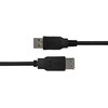 USB ilginimo kabelis DELTACO USB-A male - USB-A female, 2m, juodas / USB2-12S-K / R00140002
