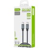 USB kabelis D-FRUIT DF440C, C-USB-C, 1 m, pilkos sp.