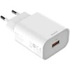 USB sieninis įkroviklis DELTACO 1x USB-A, greitas įkrovimas 18 W, baltas / USB-AC182