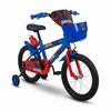 Vaikiškas dviratis 16 colių SpiderMan Side Wheels vandens butelis mėlynos juodos spalvos