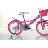 Vaikiškas dviratis BIMBO BIKE Girl Buterfly, 16 dydis, baltos/rausvos sp.