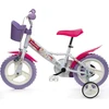Vaikiškas dviratis BIMBO BIKE Girl Buterfly, 16 dydis, baltos/rausvos sp.