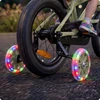 VAIKŲ DVIRAČIO 14 colių ŠONINIAI RATAI LED KREPŠELĖS 50KG DVIRAČIO RĖMAS