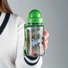 Vaikų gertuvė su šiaudeliu Kite, 350 ml, pilka/sidabrinė