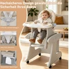 VAIKŲ MAITINIMO KĖDĖ 3IN1 SULANKSTAMAS PAdėklas + STALAS - 54x55x102 cm