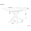 Signal Meble Valgomojo stalas SIGNAL Gaston Ceramic, 100(135)x100x75 cm, juodas