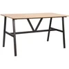 Fotelis Home4You Valgomojo stalas SVEA 140x70xH76cm Uosio/Juodos spalvos