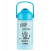 Vandens buteliukas vaikams mokyklai, darželiui, graviruotas pavadinimas, šviesa, BPA Free, 350 ml