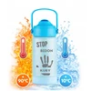 Vandens buteliukas vaikams mokyklai, darželiui, graviruotas pavadinimas, šviesa, BPA Free, 350 ml