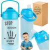 Vandens buteliukas vaikams mokyklai, darželiui, graviruotas pavadinimas, šviesa, BPA Free, 350 ml