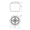 Vandens maišytuvo rankena Globo Rubineta 8x24mm mėlyna