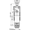 WC nuleidimo mechanizmas AlcaPlast, su Stop mechanizmu