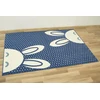 Vanhoutte DYWAN DLA DZIECI DZIECIĘCY KRÓLICZKI KROPKI GROCHY JEANS TANI 200x290 cm